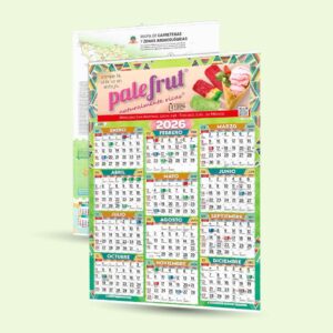 CAT:17 - 25 Calendarios de Varilla Marca LEN Mod: FP Industrial Plus Tamaño Grande Personalizados a Color. No incluye envío.