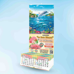 CAT:01 - 25 Calendarios de Varilla Marca LEN Mod: L Tamaño Chico Personalizados a Color. No incluye envío